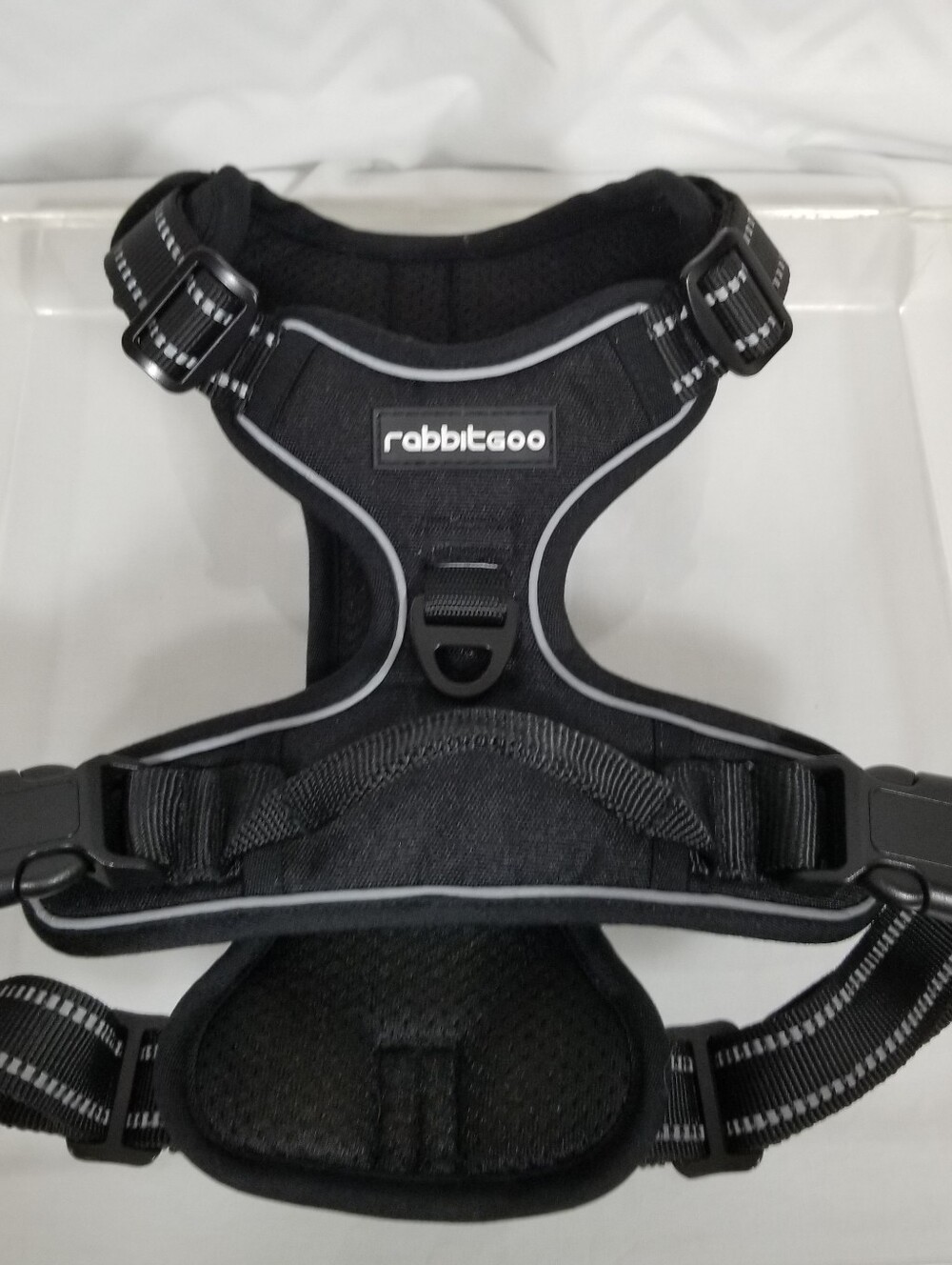 Rabbitgoo Black Dog Harness No Pull Dog Size Large Girth 20 - 24.5" Reflective